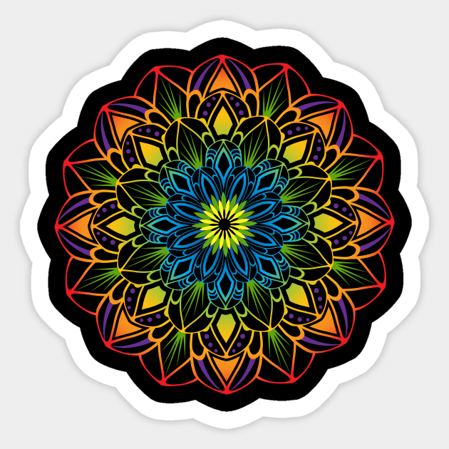 Colorful Mandala Sticker by BeCreativeHere